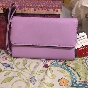 NWT MUNDI BIG FAT PURPLE WALLET